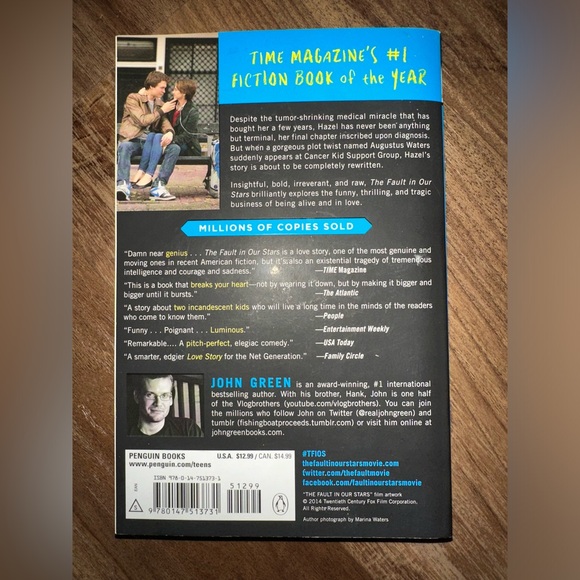 The Fault In Our Stars paperback book - Picture 2 of 4